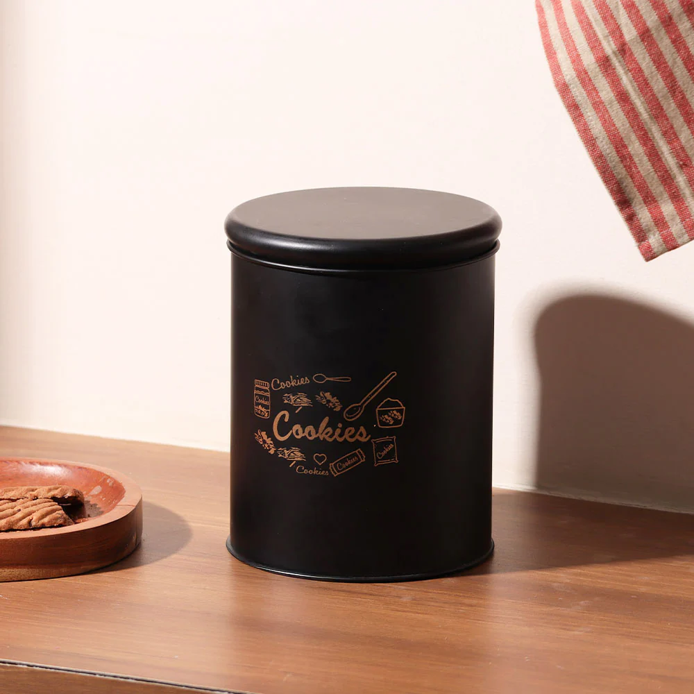 Casa Metal Cookie Jar Medium - Black - Image 5