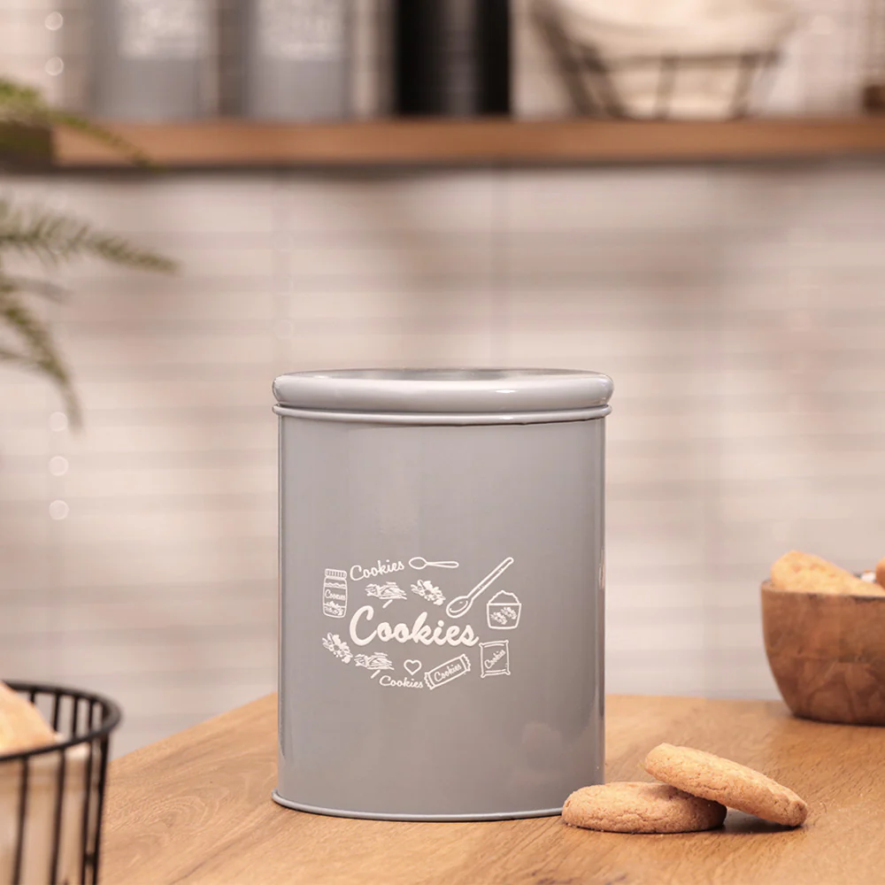 Casa Metal Cookie Jar Medium - Grey - Image 3