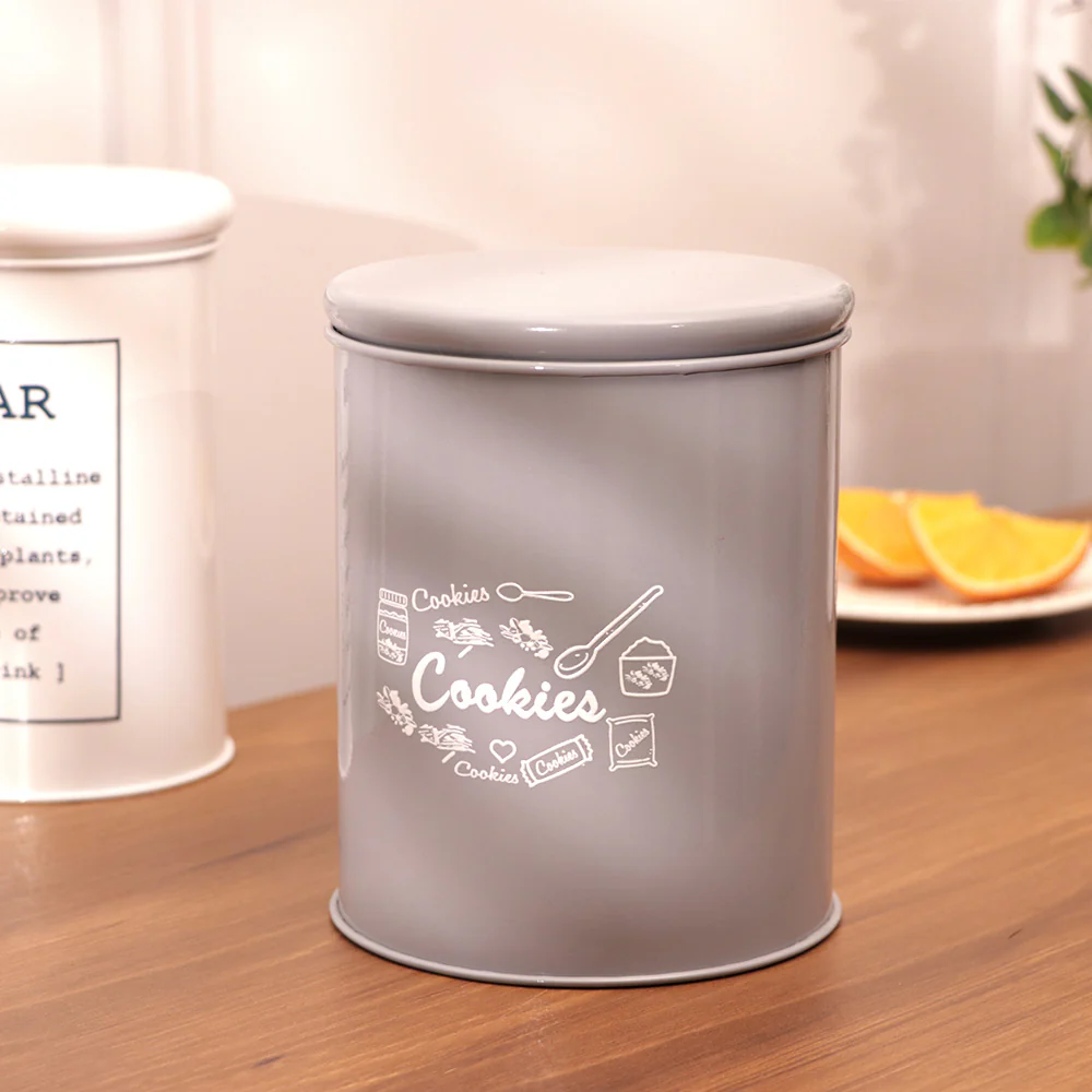 Casa Metal Cookie Jar Medium - Grey - Image 6