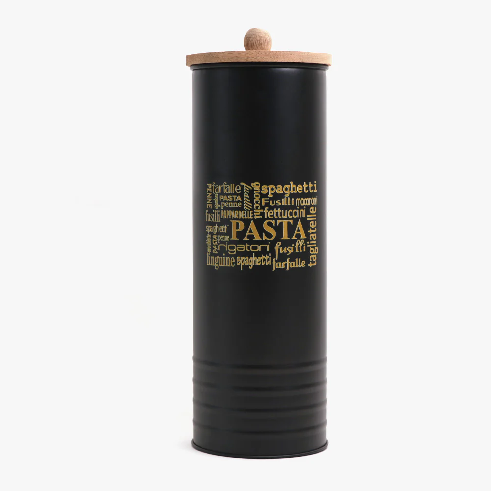 Casa Metal Pasta Storage Jar - Black - Image 4