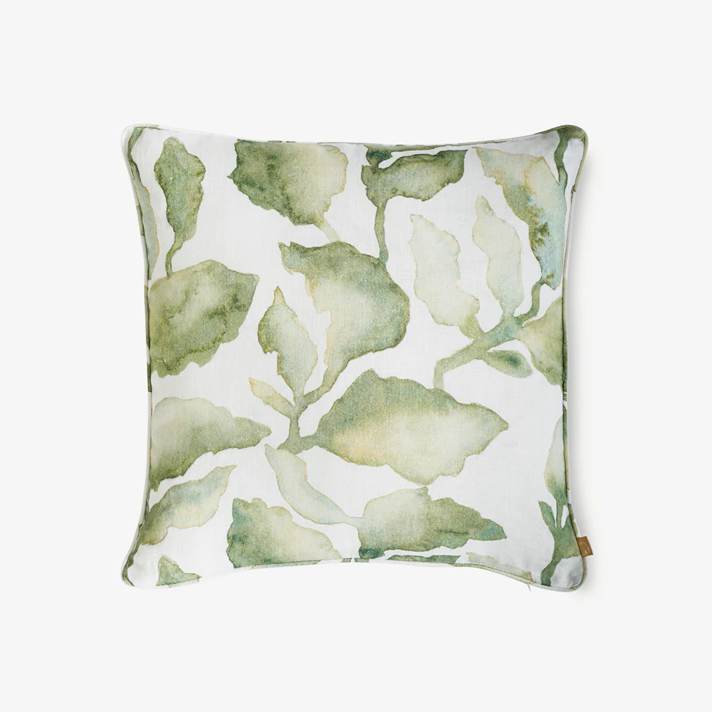 Cascade Linen Cushion Cover 45x45cm - Green - Image 2