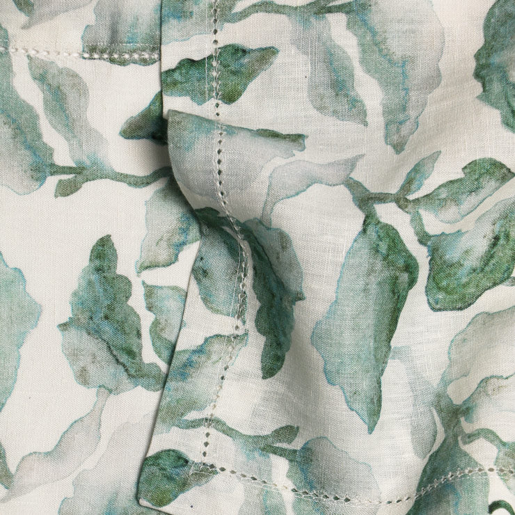 Cascade Linen Table Napkins, Set of 2 - Teal White - Image 5