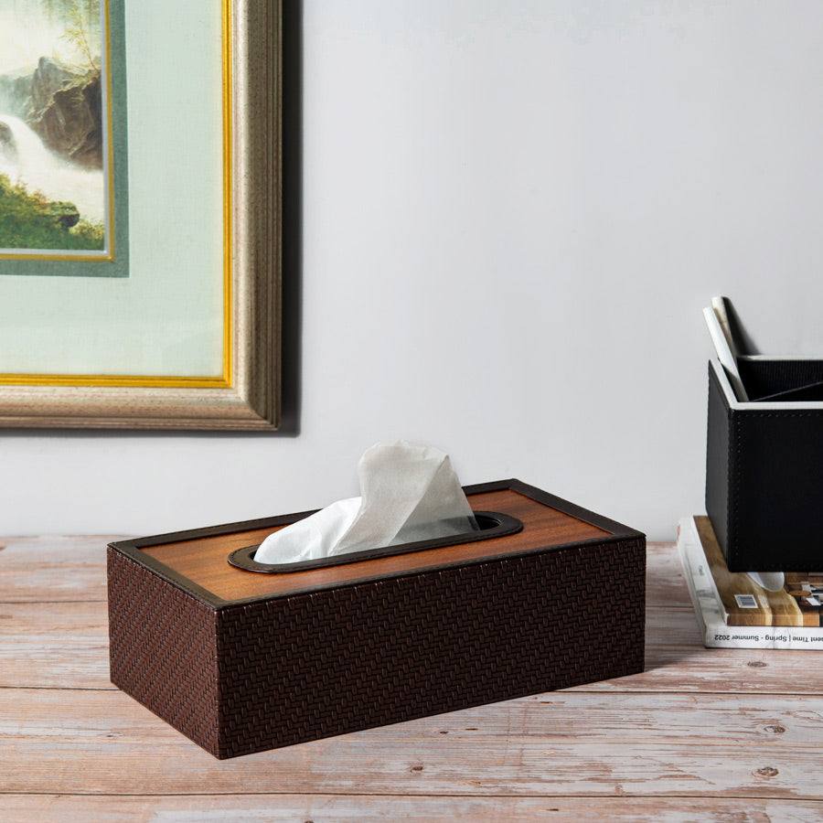 Cask Tissue Box Holder - Brown