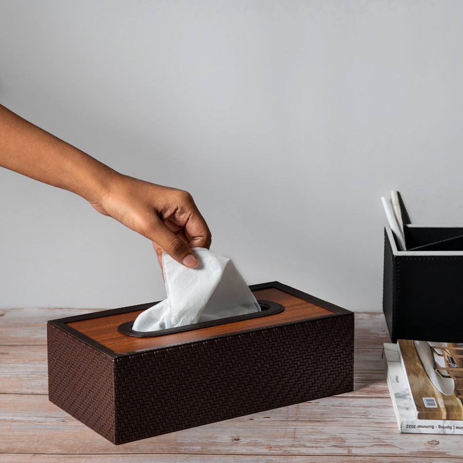 Cask Tissue Box Holder - Brown - Image 2