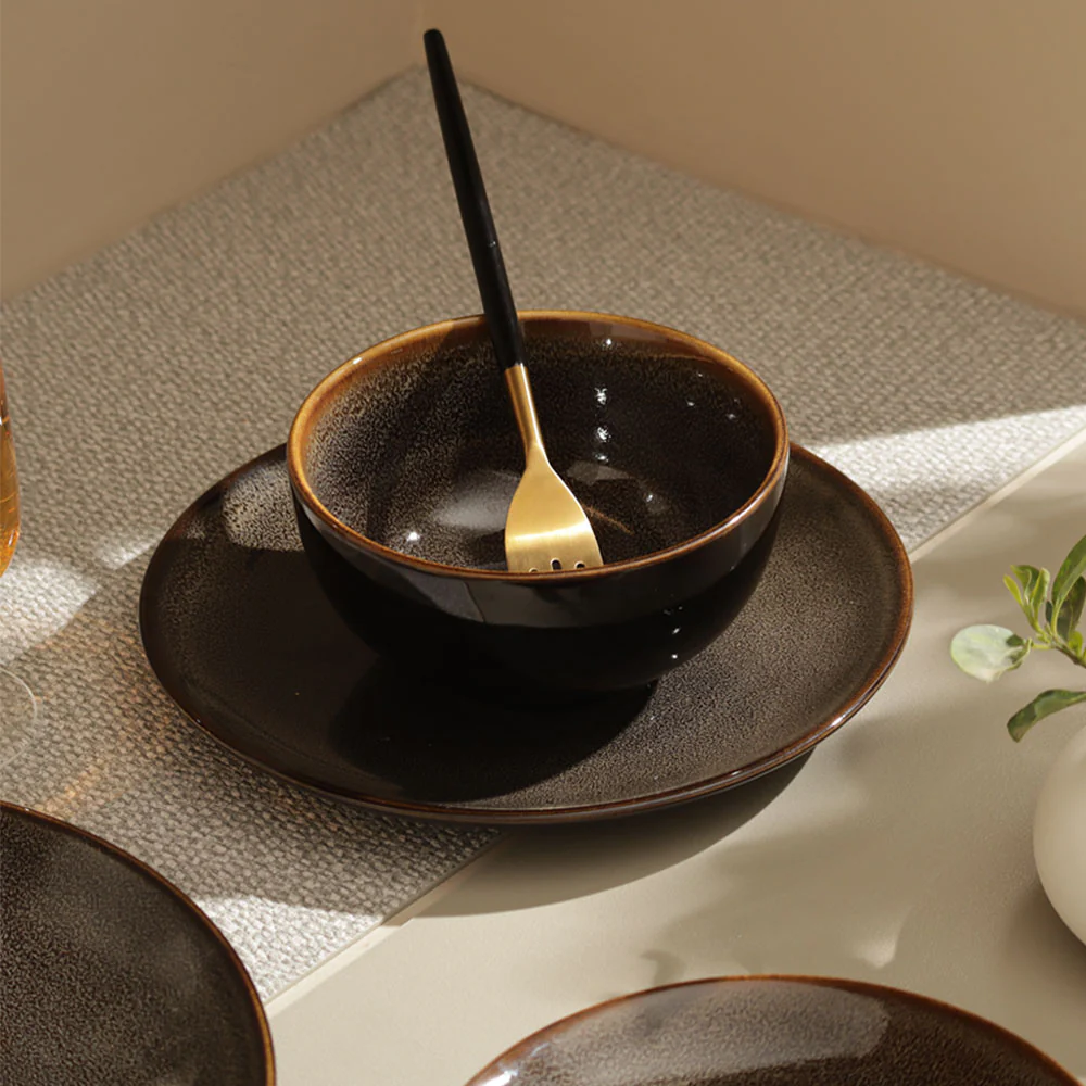Caspian Medium Bowl - Speckled Clove - Image 2