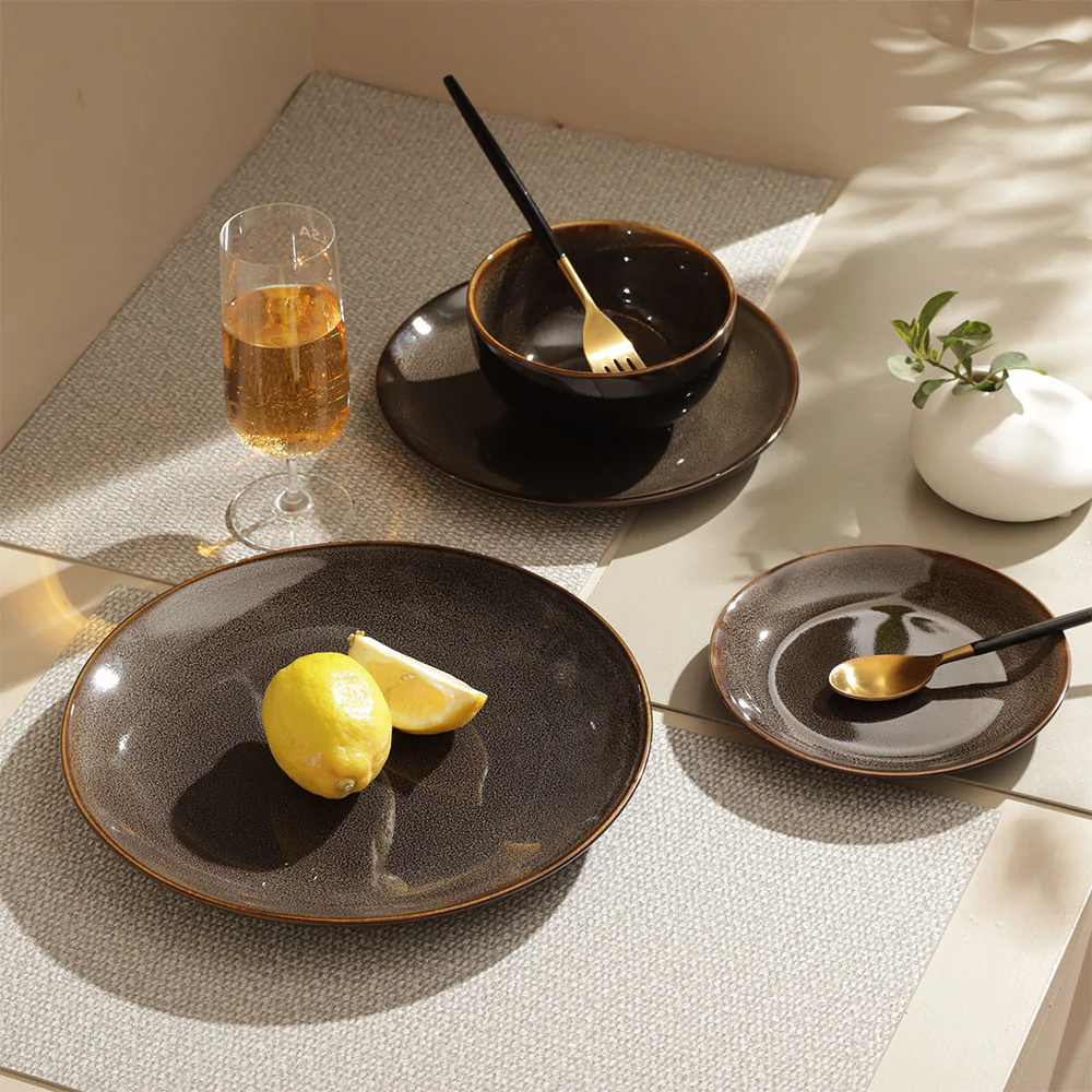 Caspian Dinner Plate - Speckled Clove - Image 6