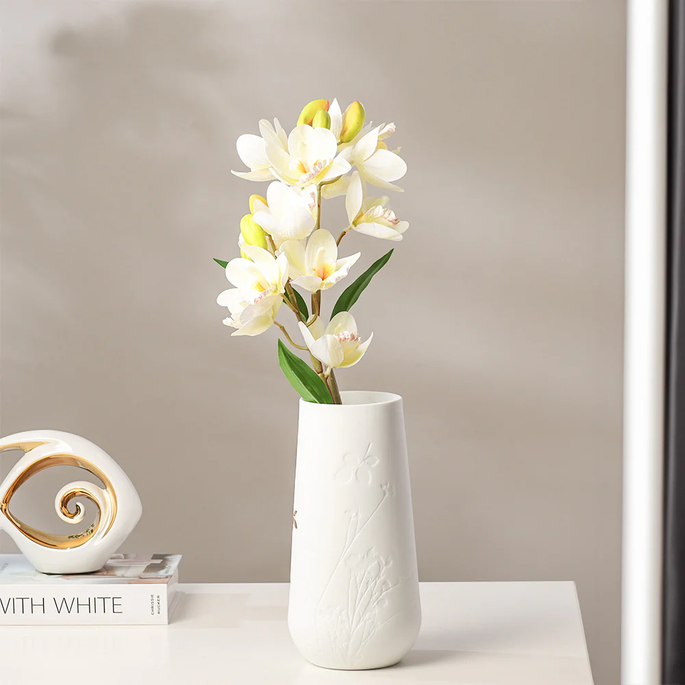 Cattleya Orchid Faux Stem- Buttercream - Image 3