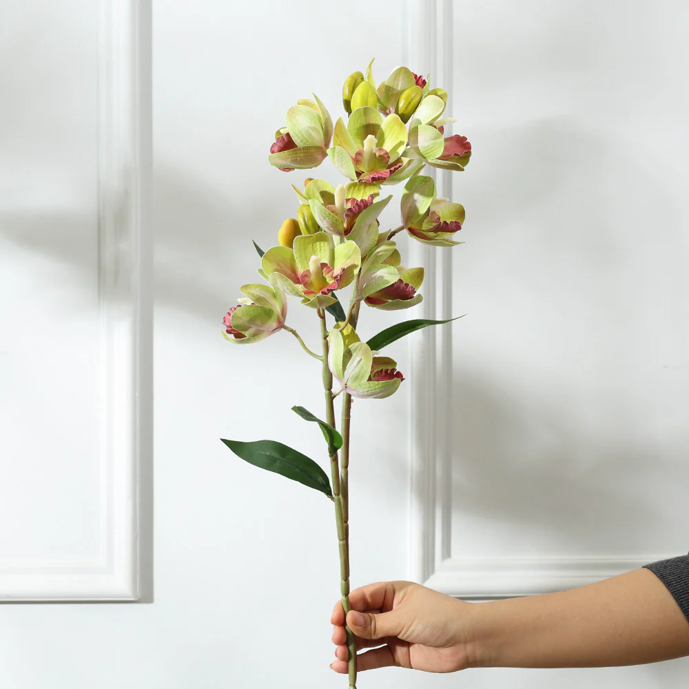 Cattleya Orchid Faux Stem - Chartreuse - Image 4