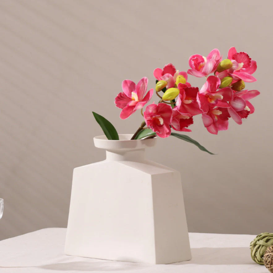 Cattleya Orchid Faux Stem - Magenta