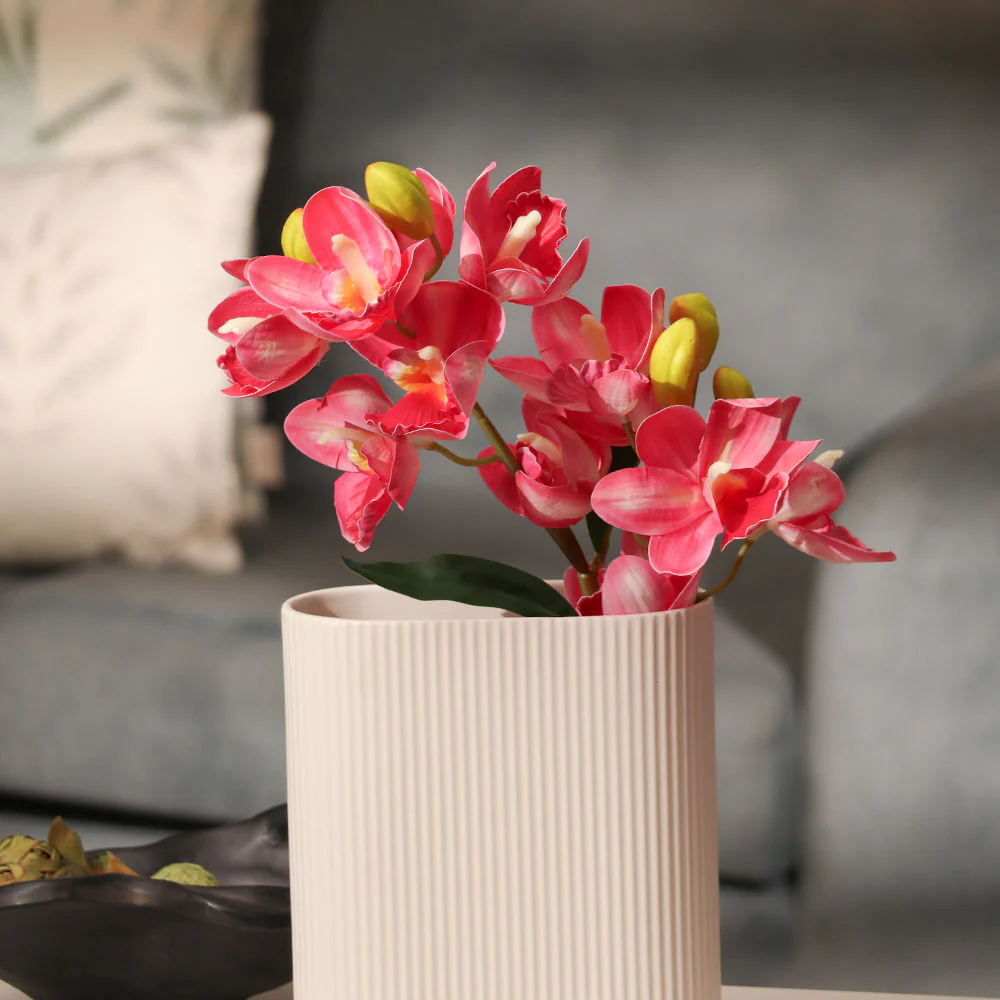 Cattleya Orchid Faux Stem - Magenta - Image 2