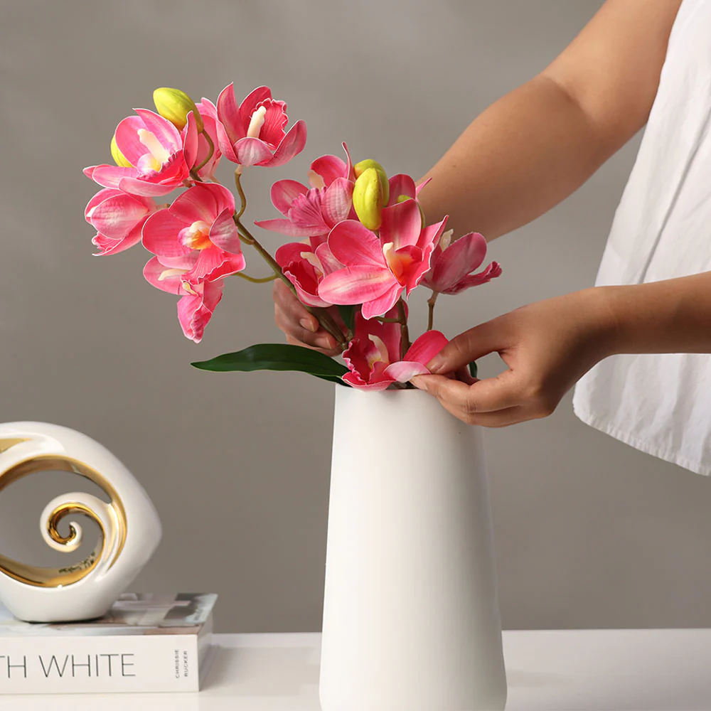 Cattleya Orchid Faux Stem - Magenta - Image 3