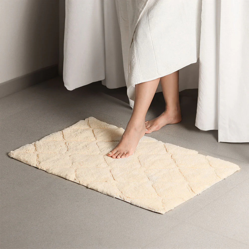 Celine Harlequin Tufted Bathmat - Beige - Image 6