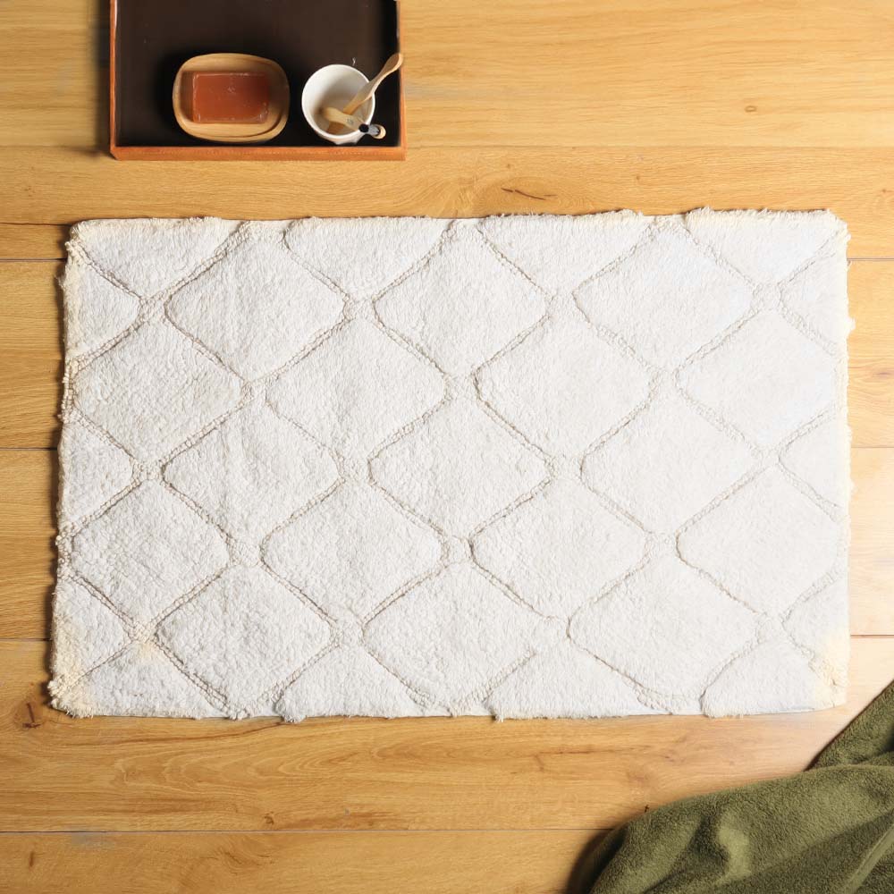 Celine Harlequin Tufted Bathmat - Ivory - Image 2
