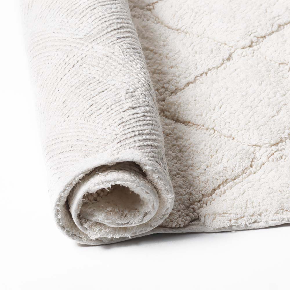 Celine Harlequin Tufted Bathmat - Ivory - Image 4