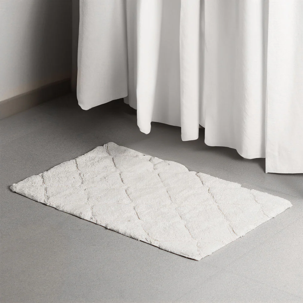 Celine Harlequin Tufted Bathmat - Ivory - Image 6