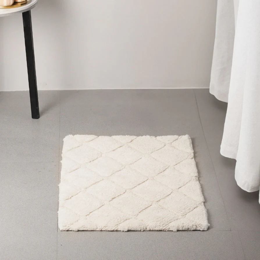 Celine Harlequin Tufted Bathmat - Ivory - Image 7
