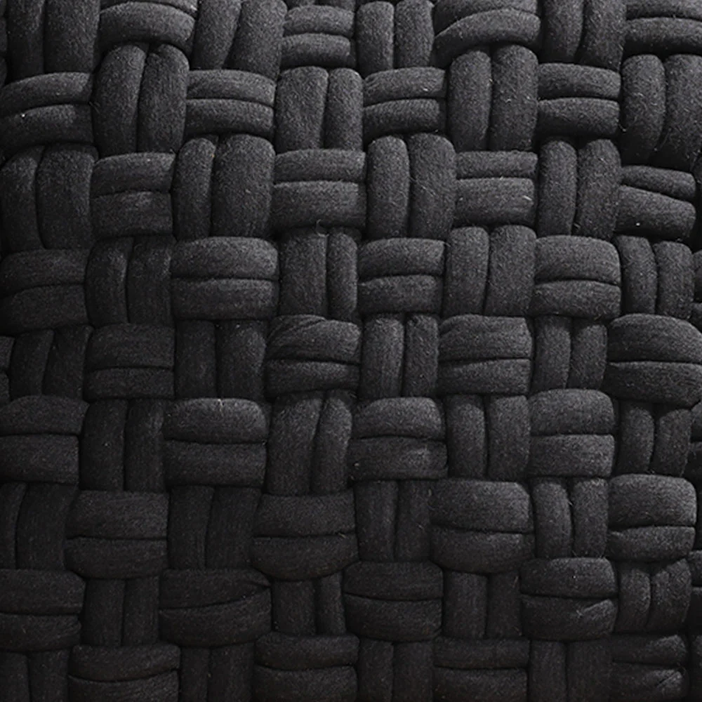 Celtic Weave Cotton Cushion Cover 45x45cm - Dark Grey - Image 4