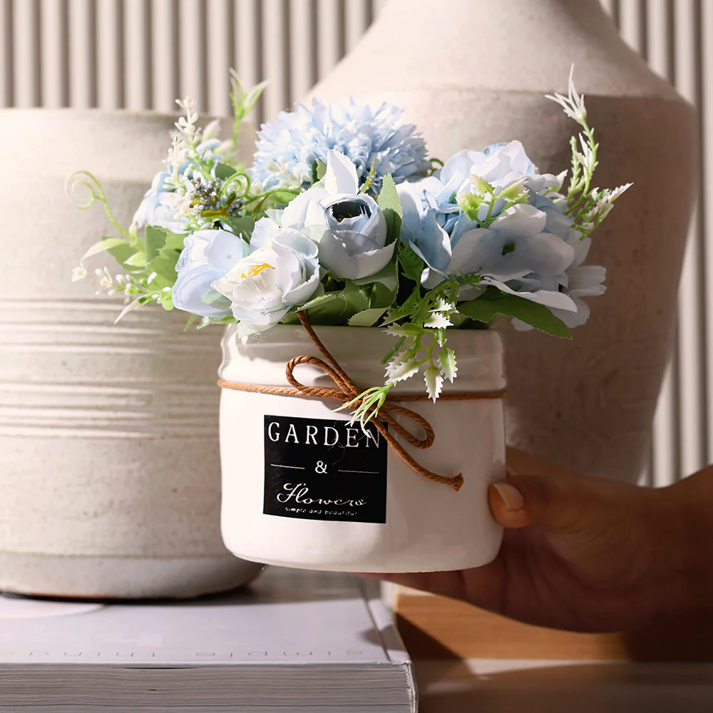 Ceramic Potted Planter Small - Hydrangea - Image 2