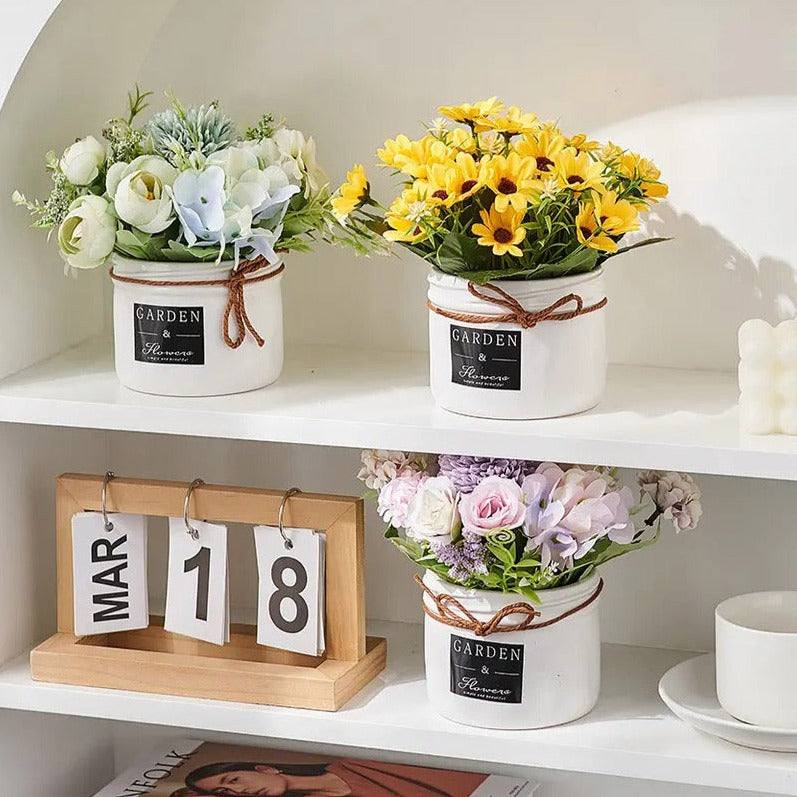 Ceramic Potted Planter Small - Hydrangea - Image 6