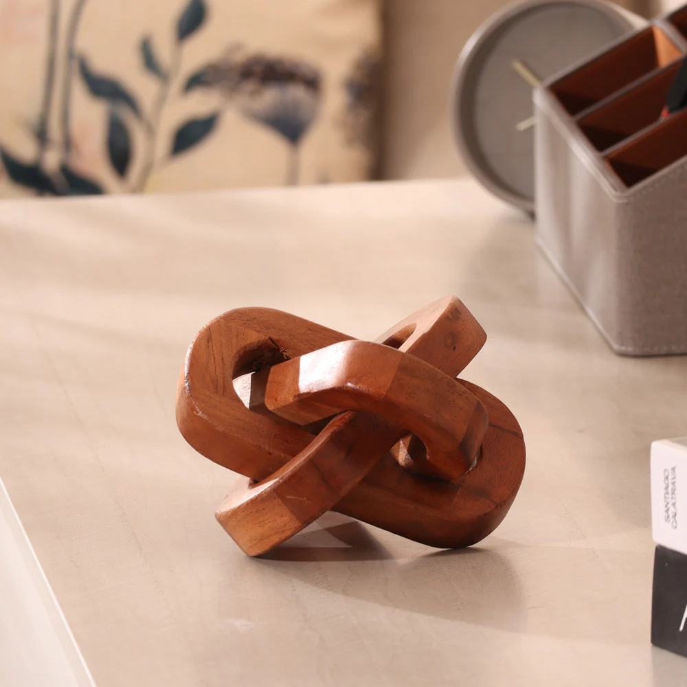 Chainlink Wooden Decorative Accent Small - Image 2