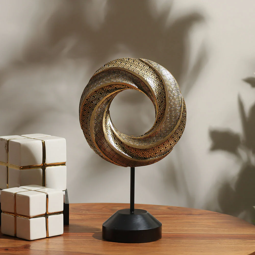 Chariot Decorative Sculpture - Gold & Black - Image 5