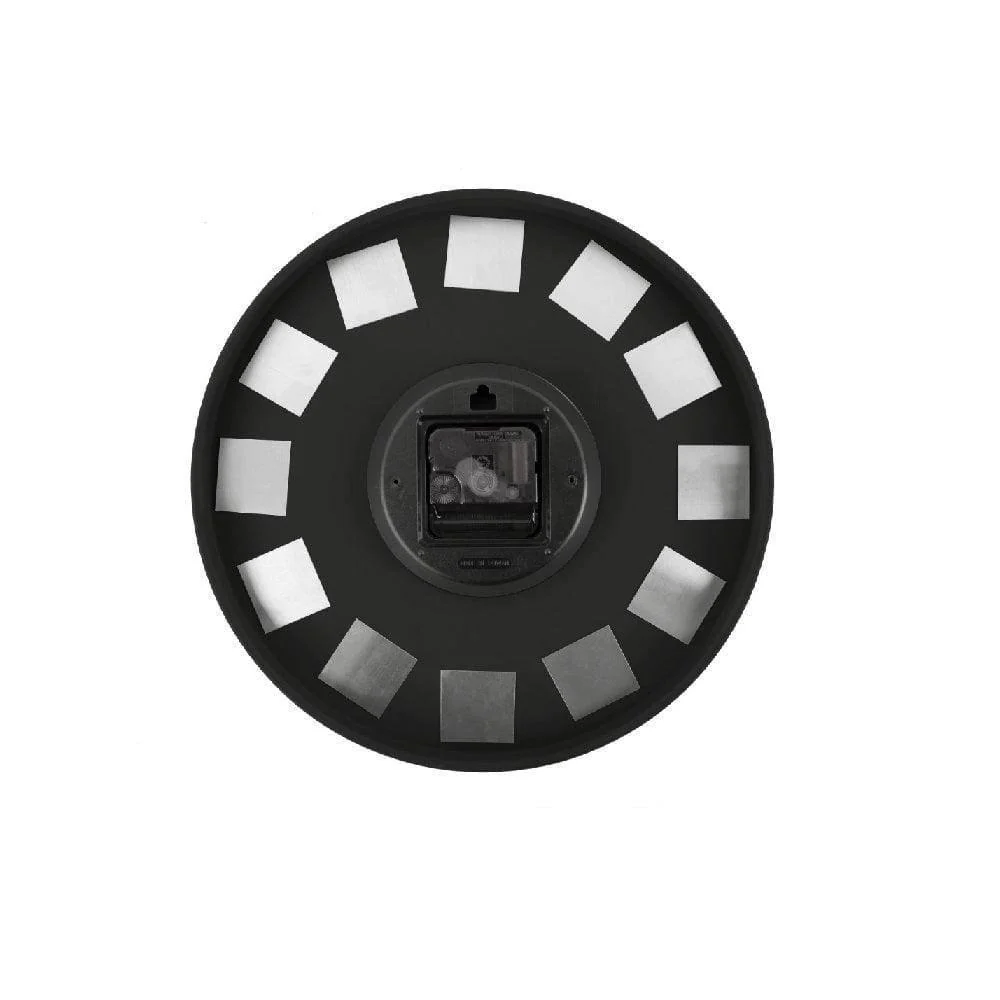 Charm Engraved Numbers Wall Clock 30cm - Black - Image 3