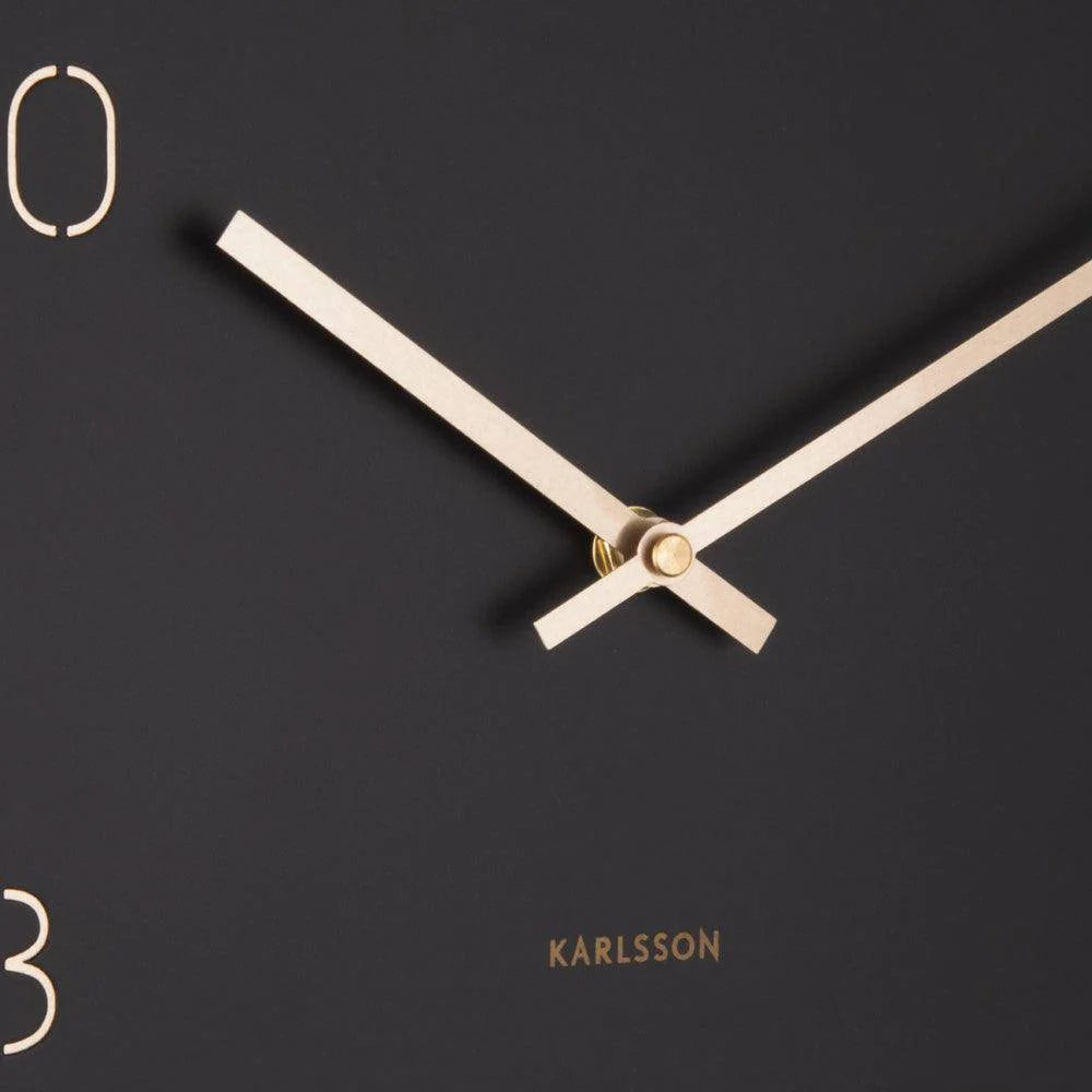 Charm Engraved Numbers Wall Clock 30cm - Black - Image 4