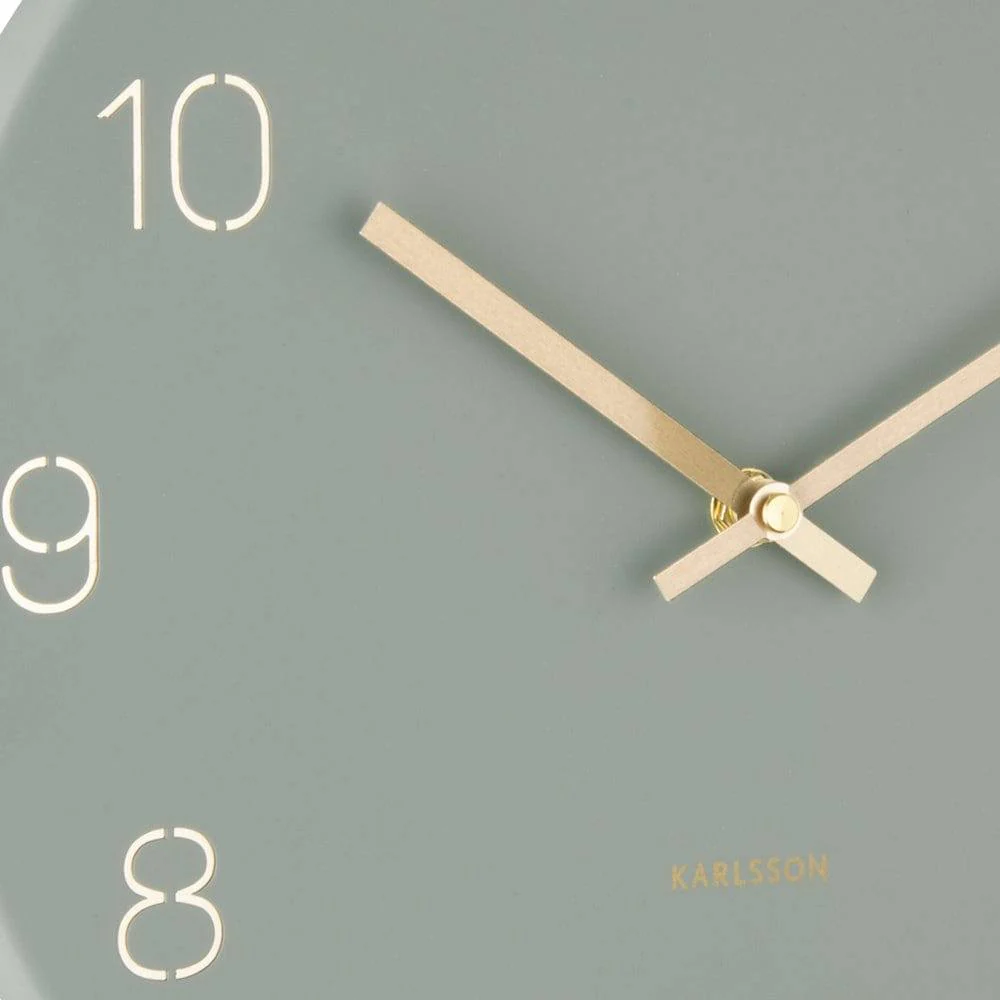Charm Engraved Numbers Wall Clock 30cm - Jungle Green - Image 5