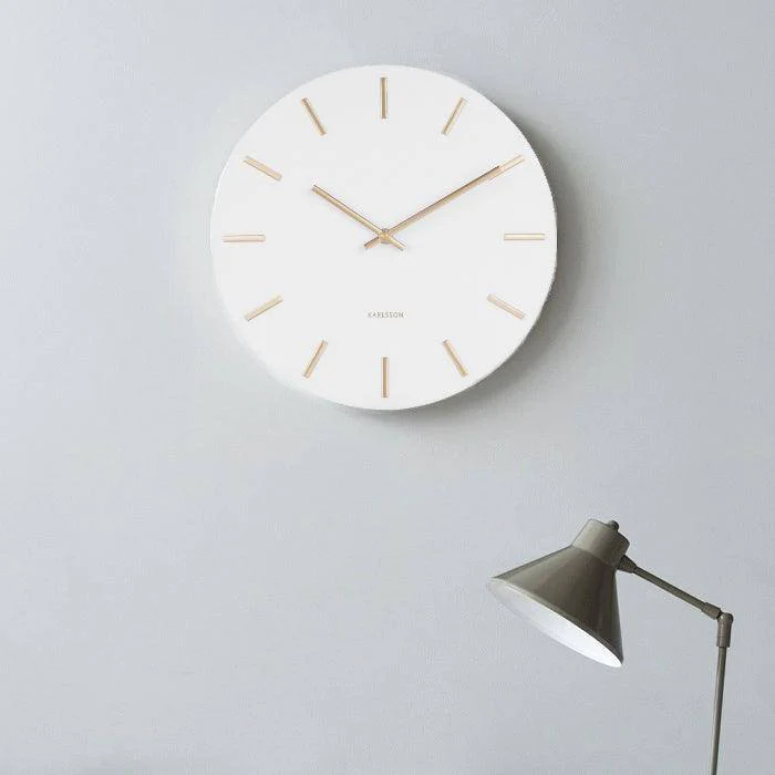 Charm Wall Clock 30cm - White - Image 2