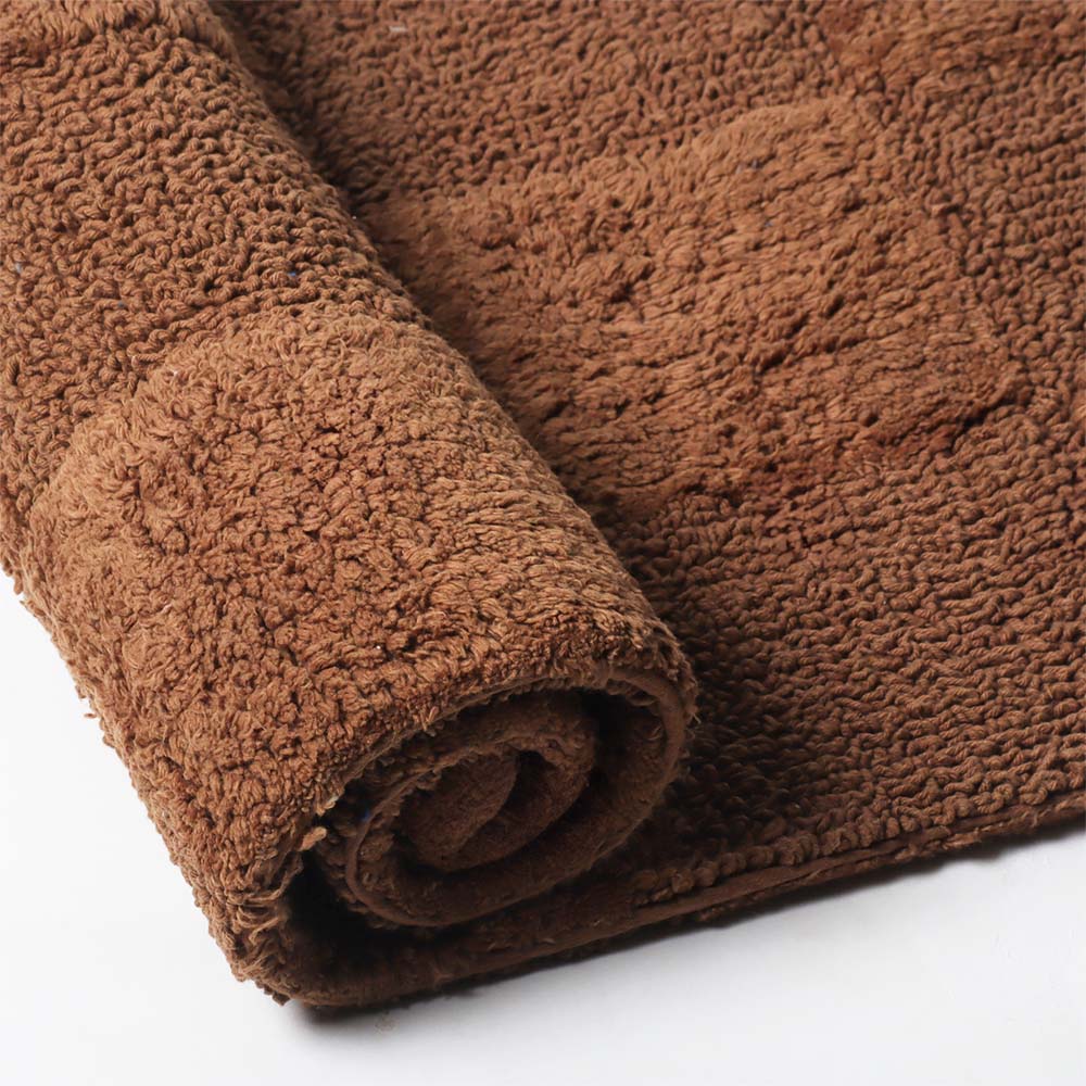 Checkered Reversible Tufted Bathmat - Walnut Brown - Image 3