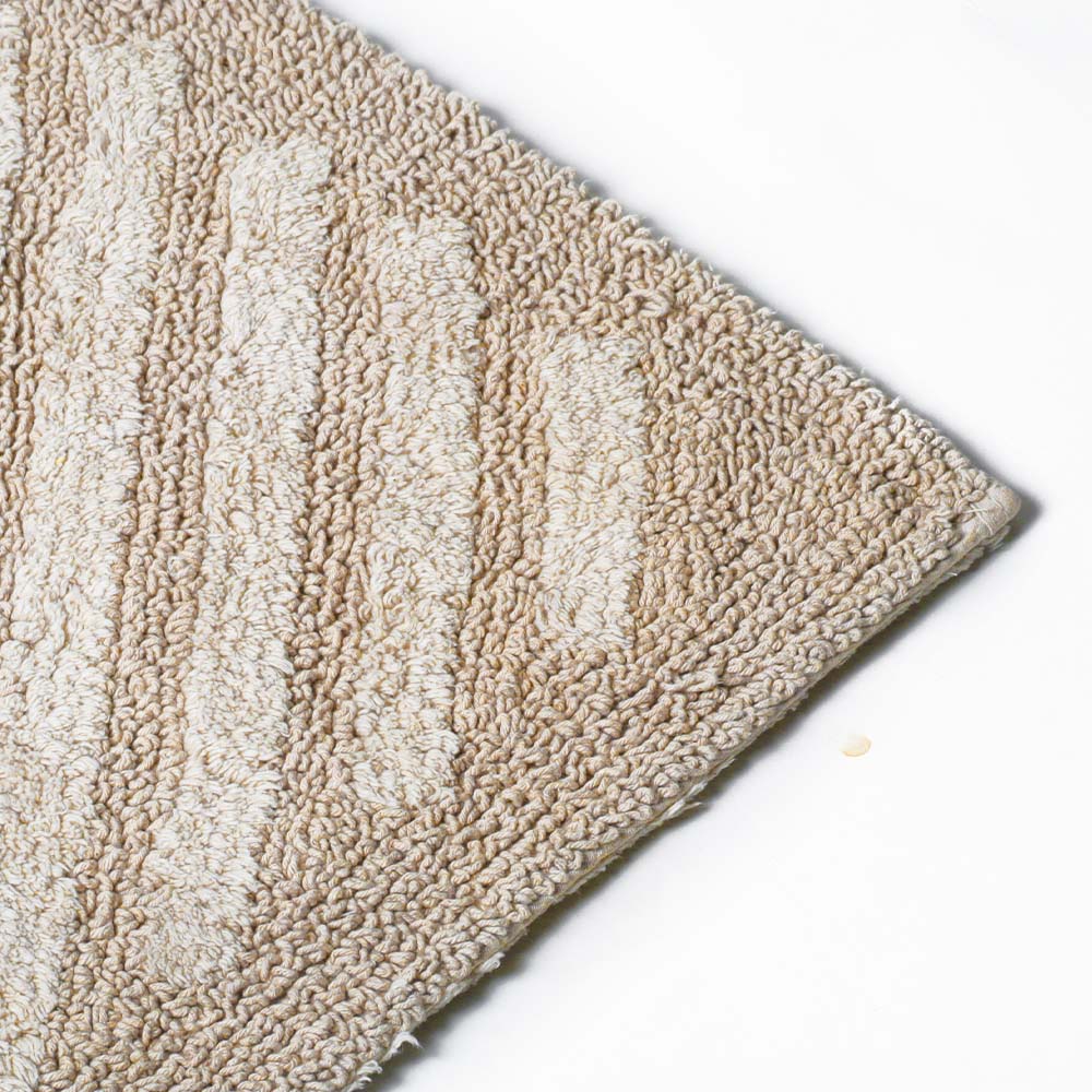 Chelsea Striped Reversible Tufted Bathmat - Taupe - Image 3