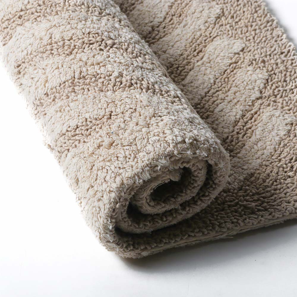 Chelsea Striped Reversible Tufted Bathmat - Taupe - Image 4