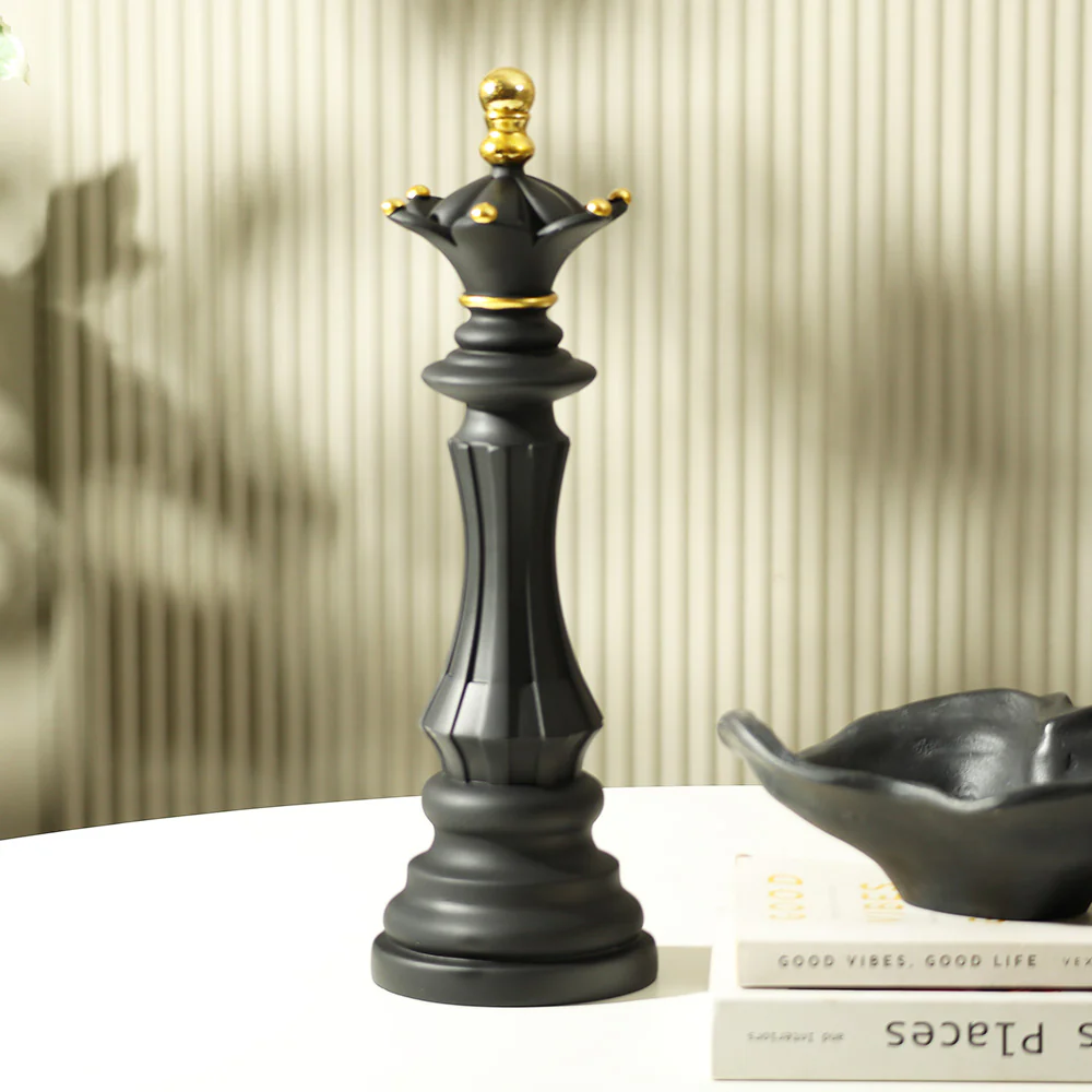 Chess Queen Decorative Sculpture Large - Black - Image 2
