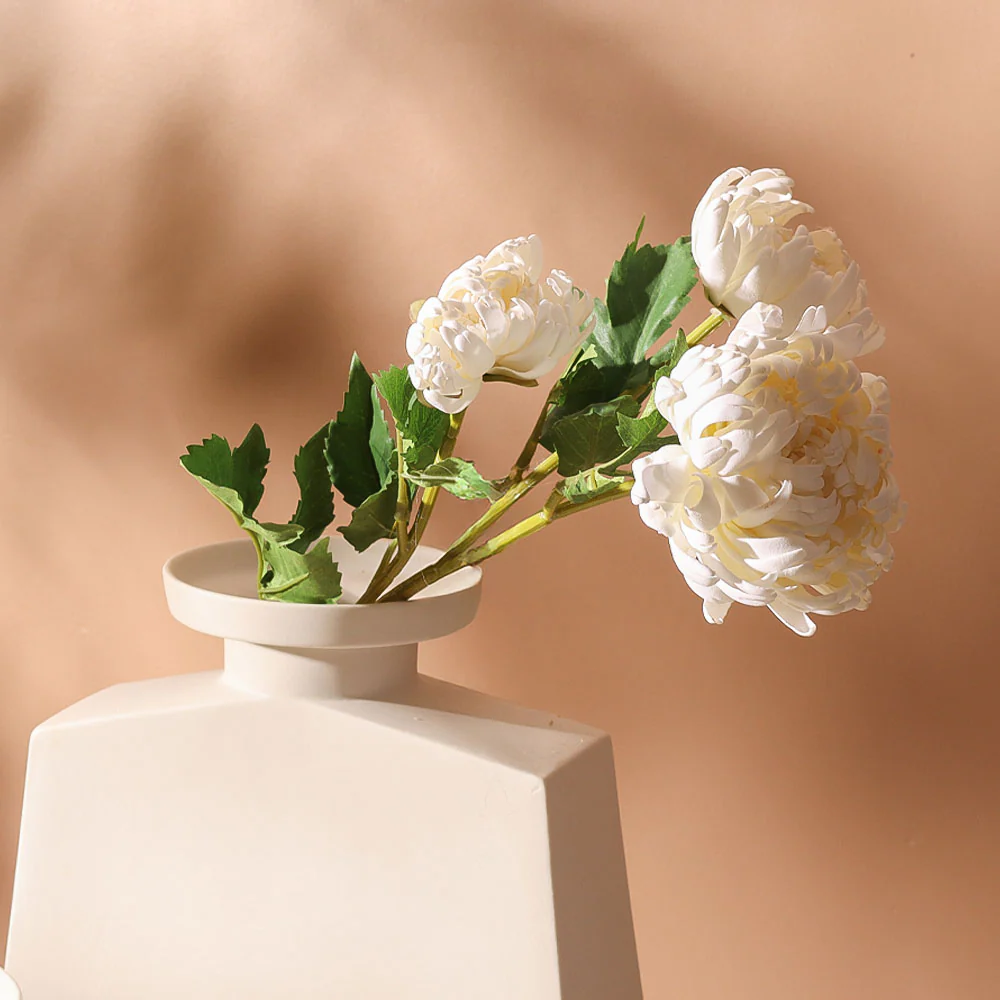 Chrysanthemums Faux Bunch - Ivory - Image 2