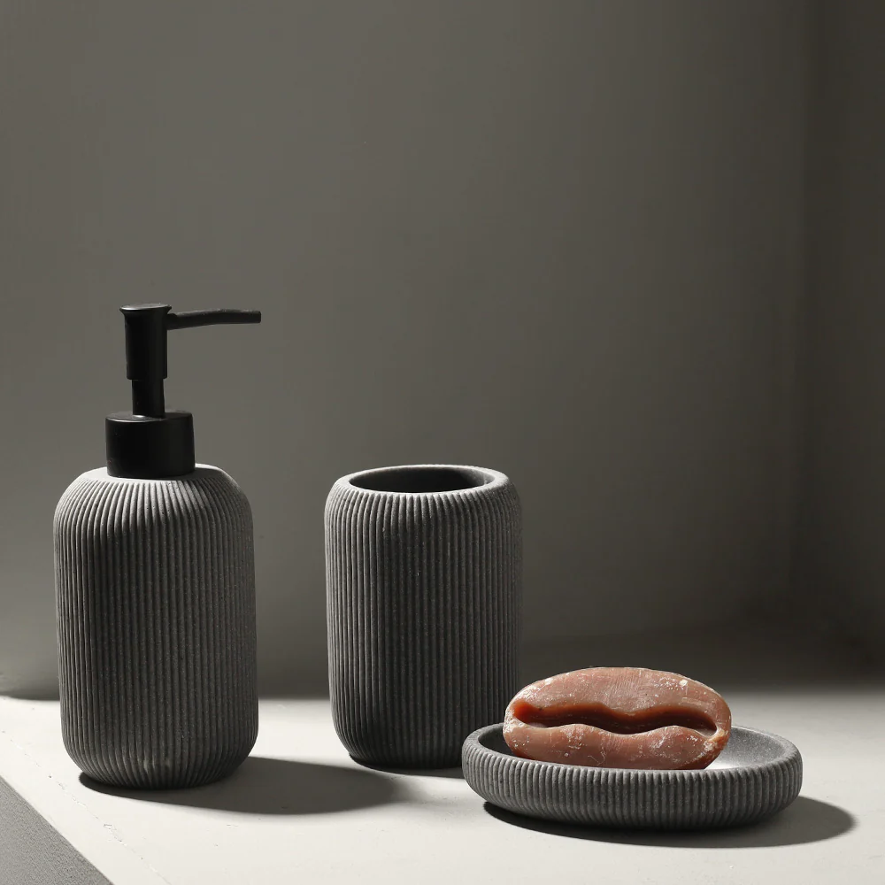 Ciro 3-Piece Bathroom Set - Speckled Grey - Image 4