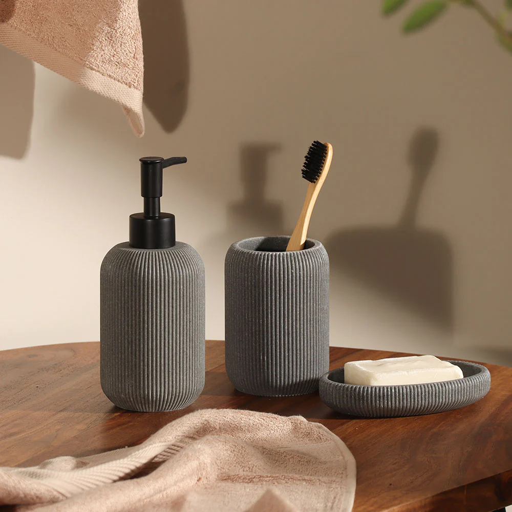 Ciro 3-Piece Bathroom Set - Speckled Grey - Image 5