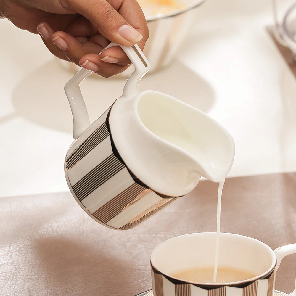 Cirque Milk Jug - White Gold