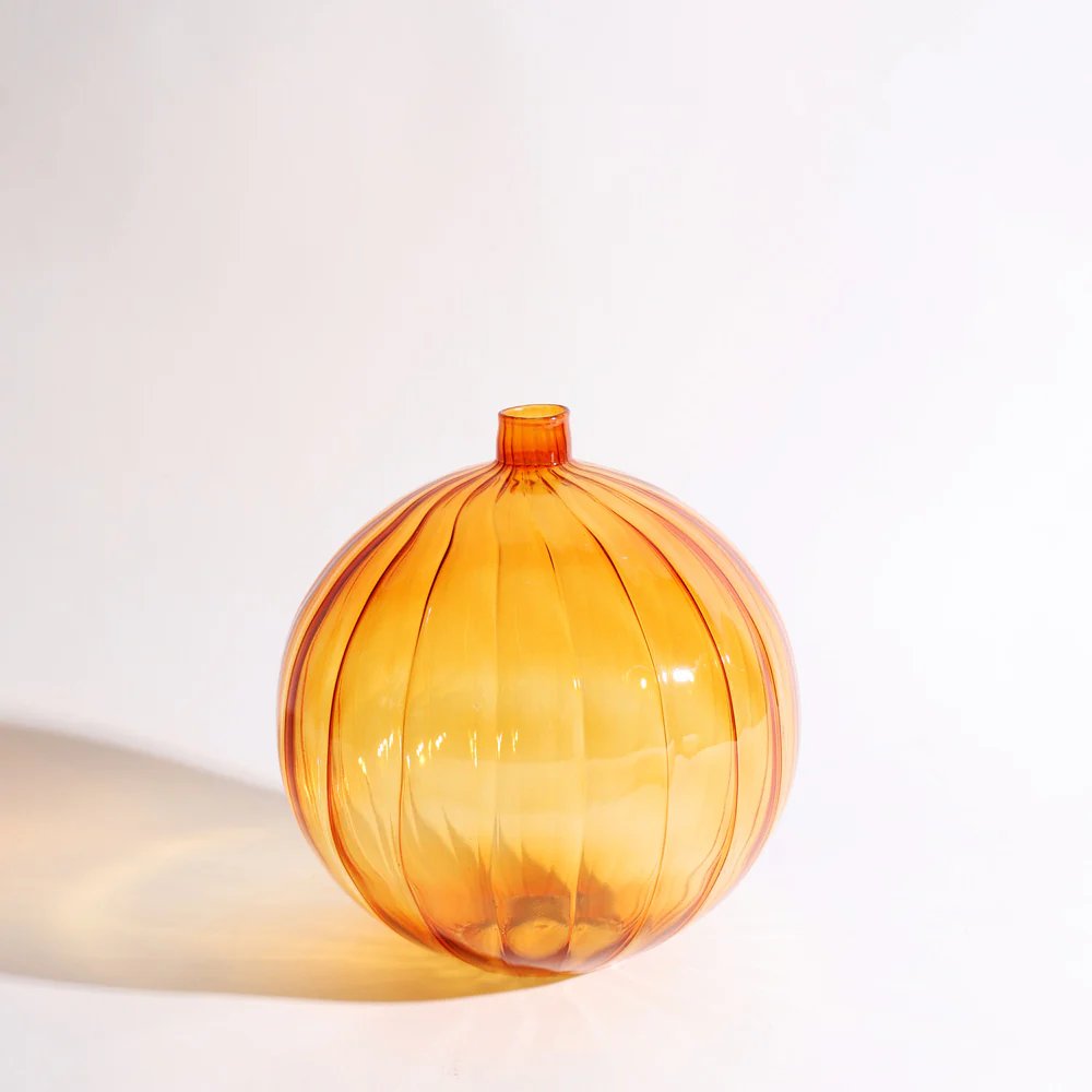Cirque Round Glass Vase Medium - Mocha - Image 3