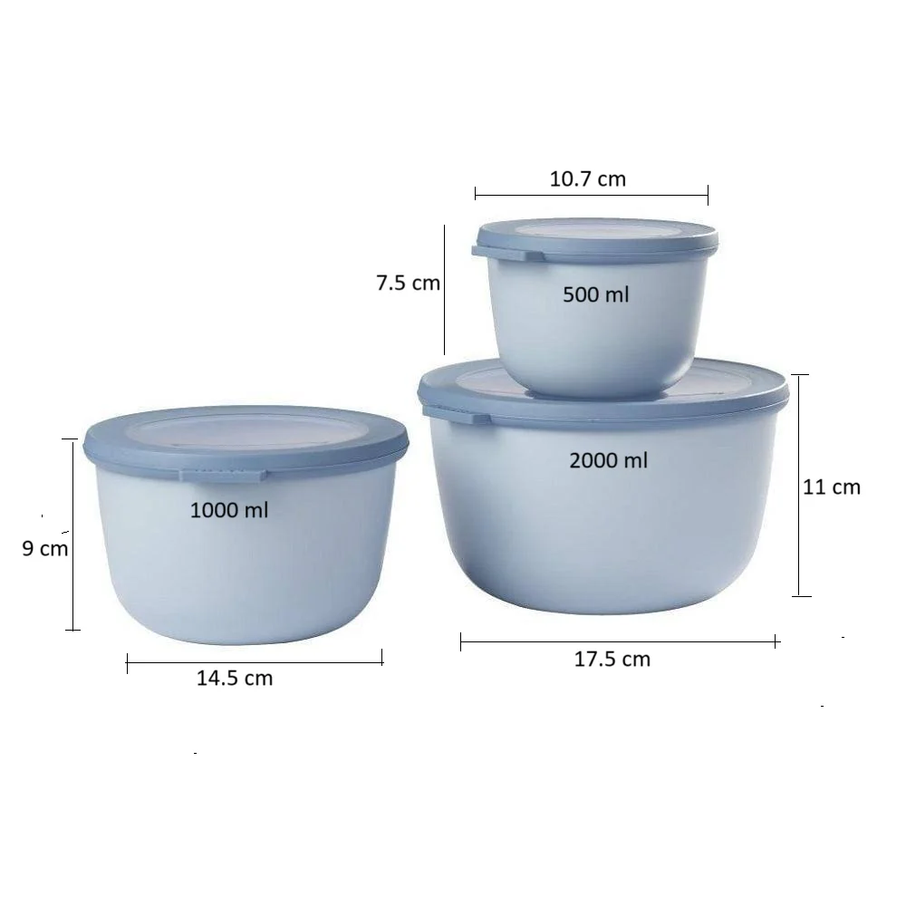 Cirqula 3-Piece Storage Set Tall - Nordic Blue - Image 5