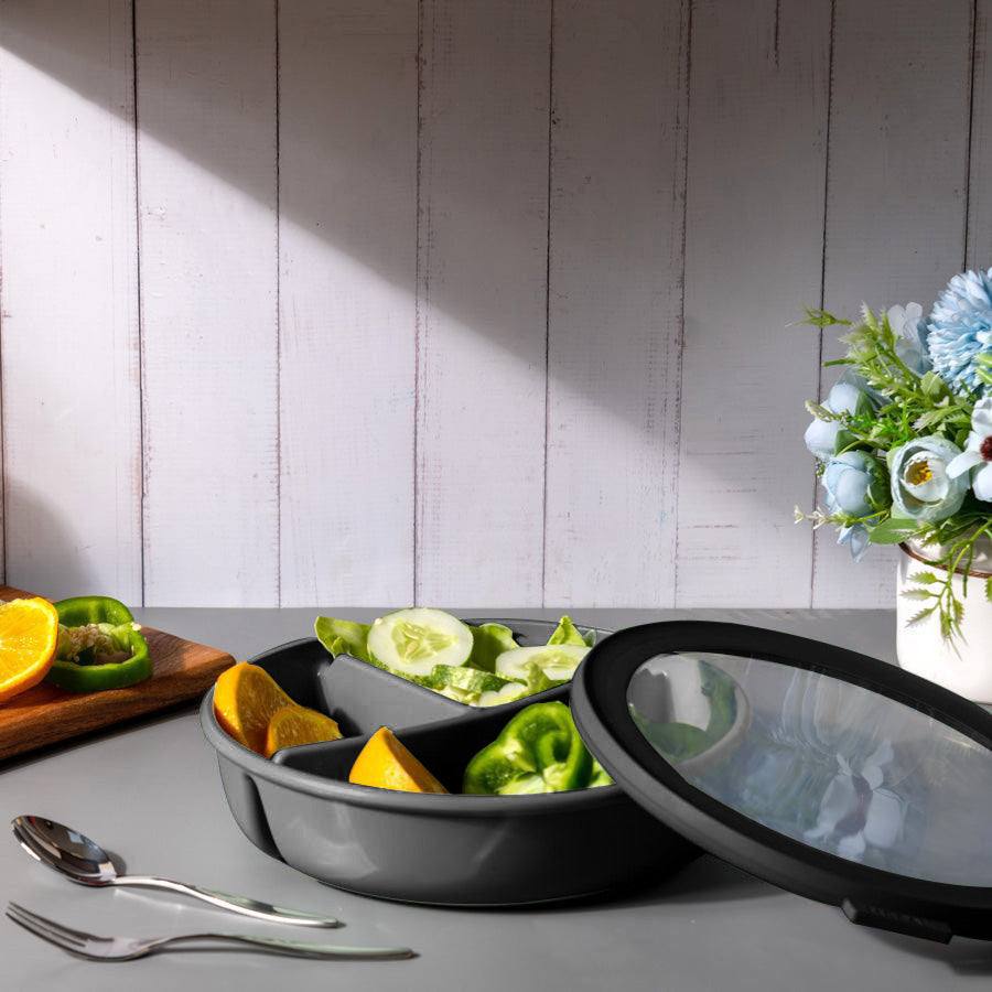 Cirqula Bento Bowl With Lid - Nordic Black - Image 2