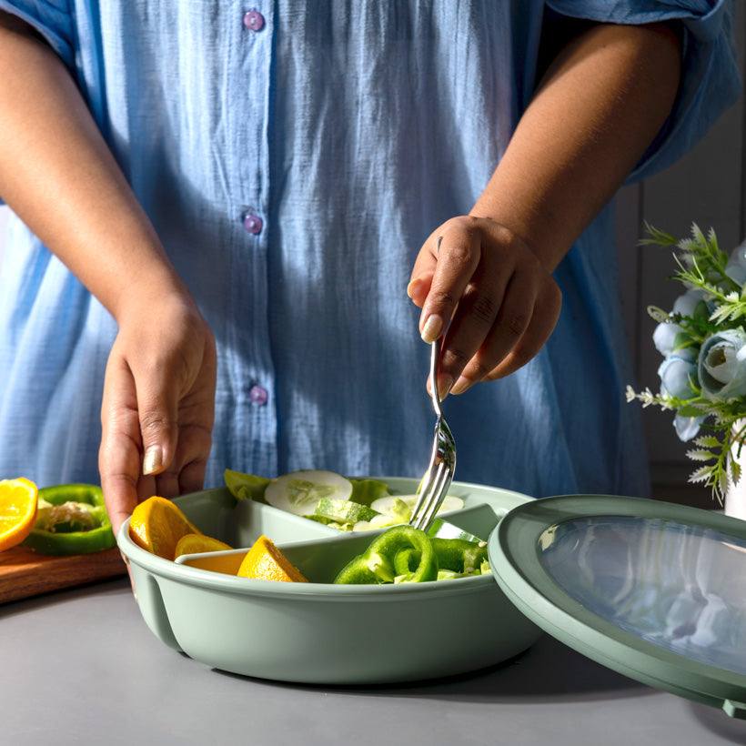 Cirqula Bento Bowl With Lid - Nordic Sage - Image 7