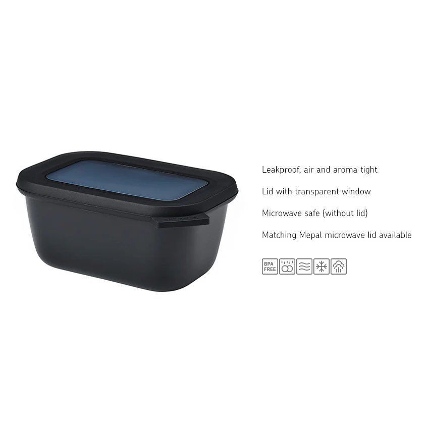 Cirqula Rectangular Storage Box 750ml - Nordic Black - Image 7