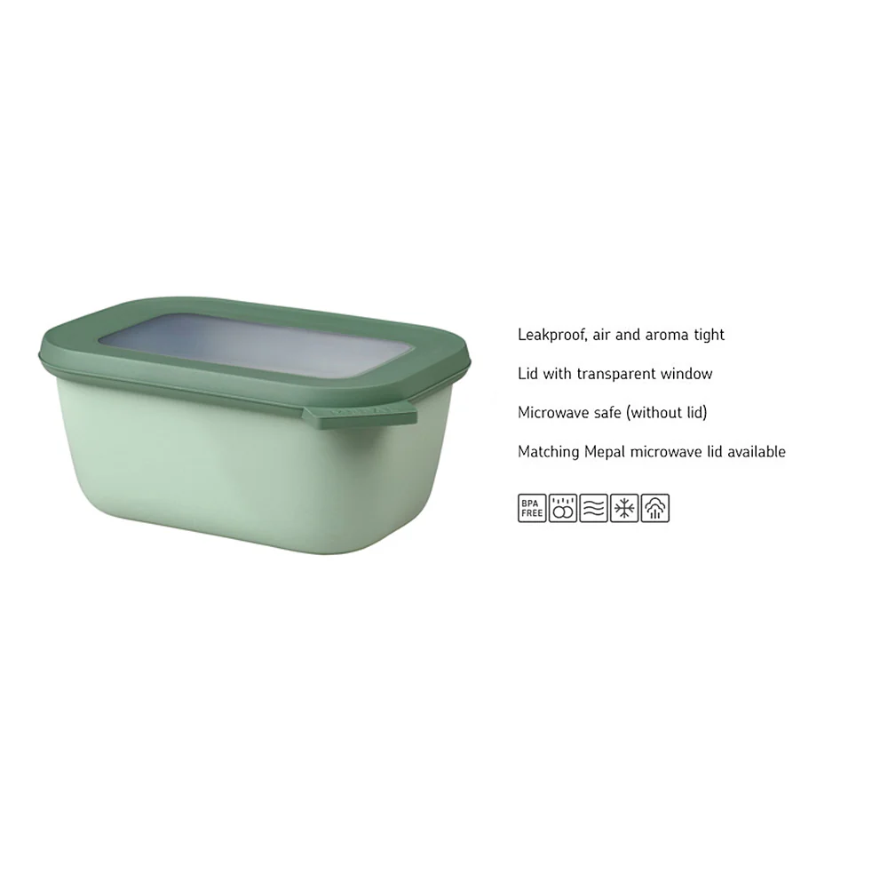 Cirqula Rectangular Storage Box 750ml - Nordic Sage - Image 4