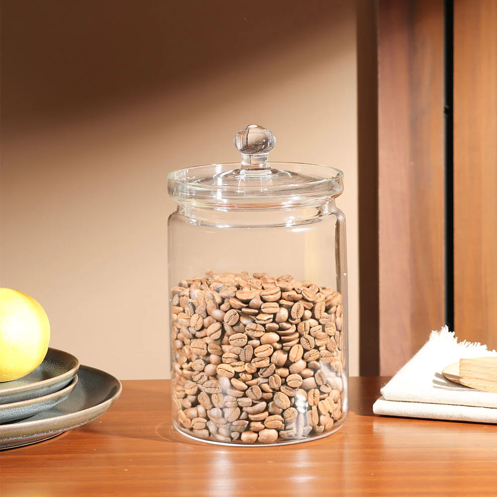 Claire Glass Storage Jar Large - Clear - Image 3