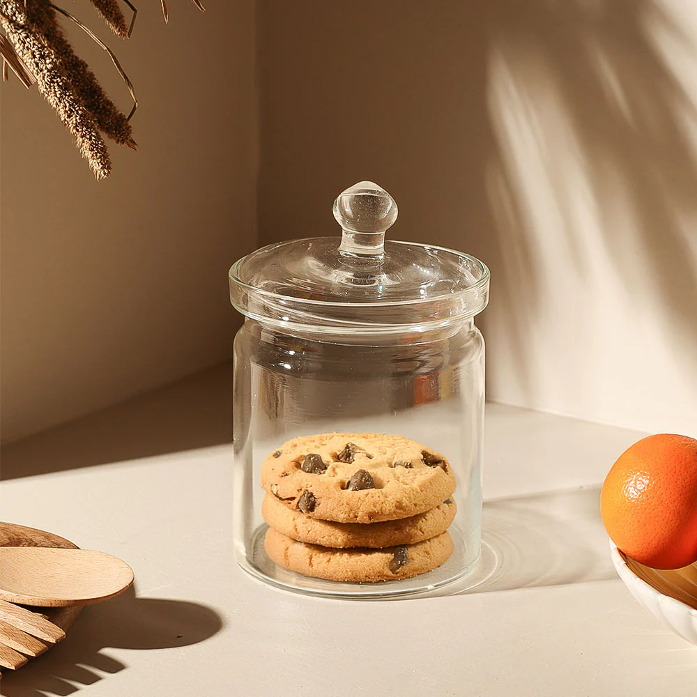 Claire Glass Storage Jar Medium - Clear - Image 2
