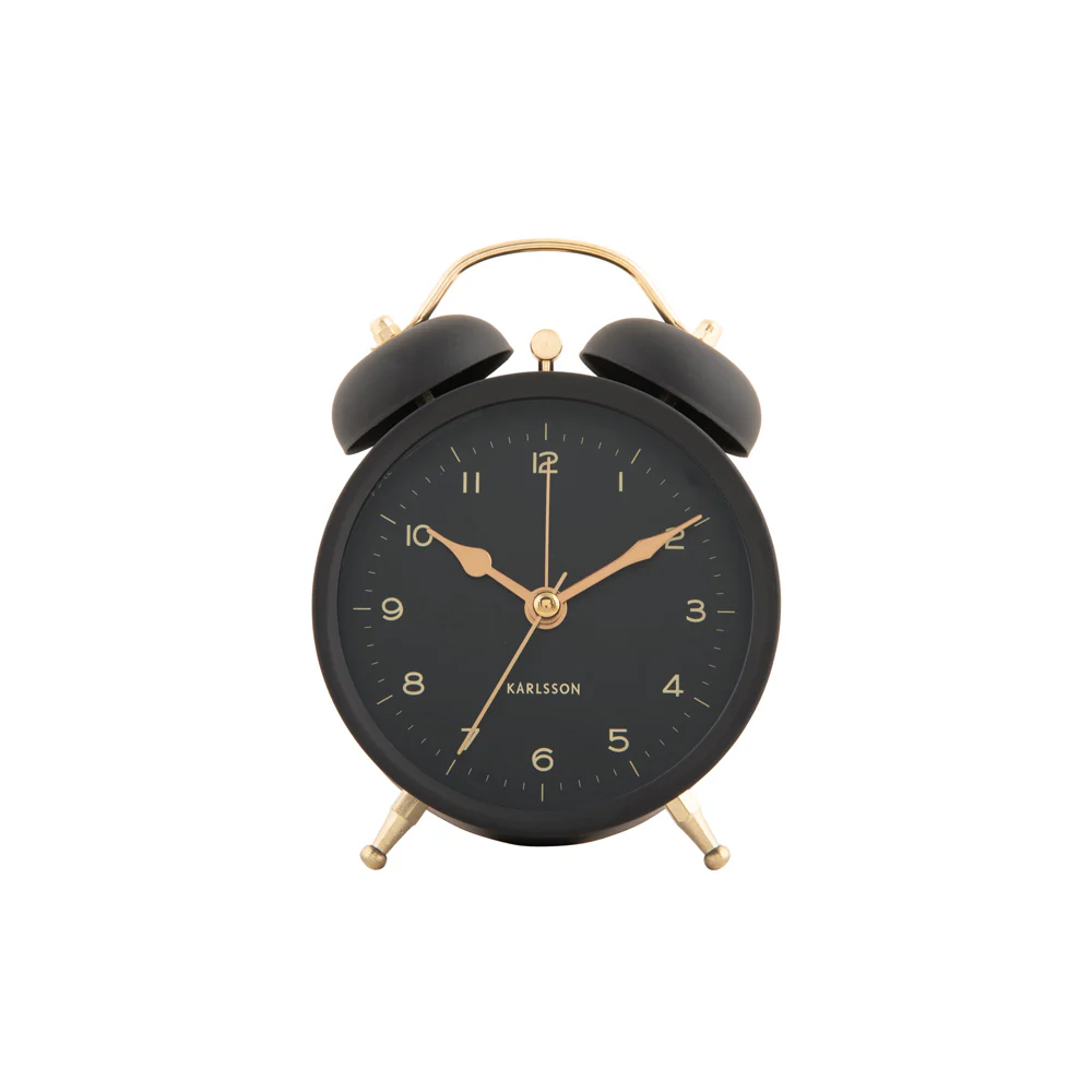 Classic Twin Bell Alarm Clock - Black - Image 2