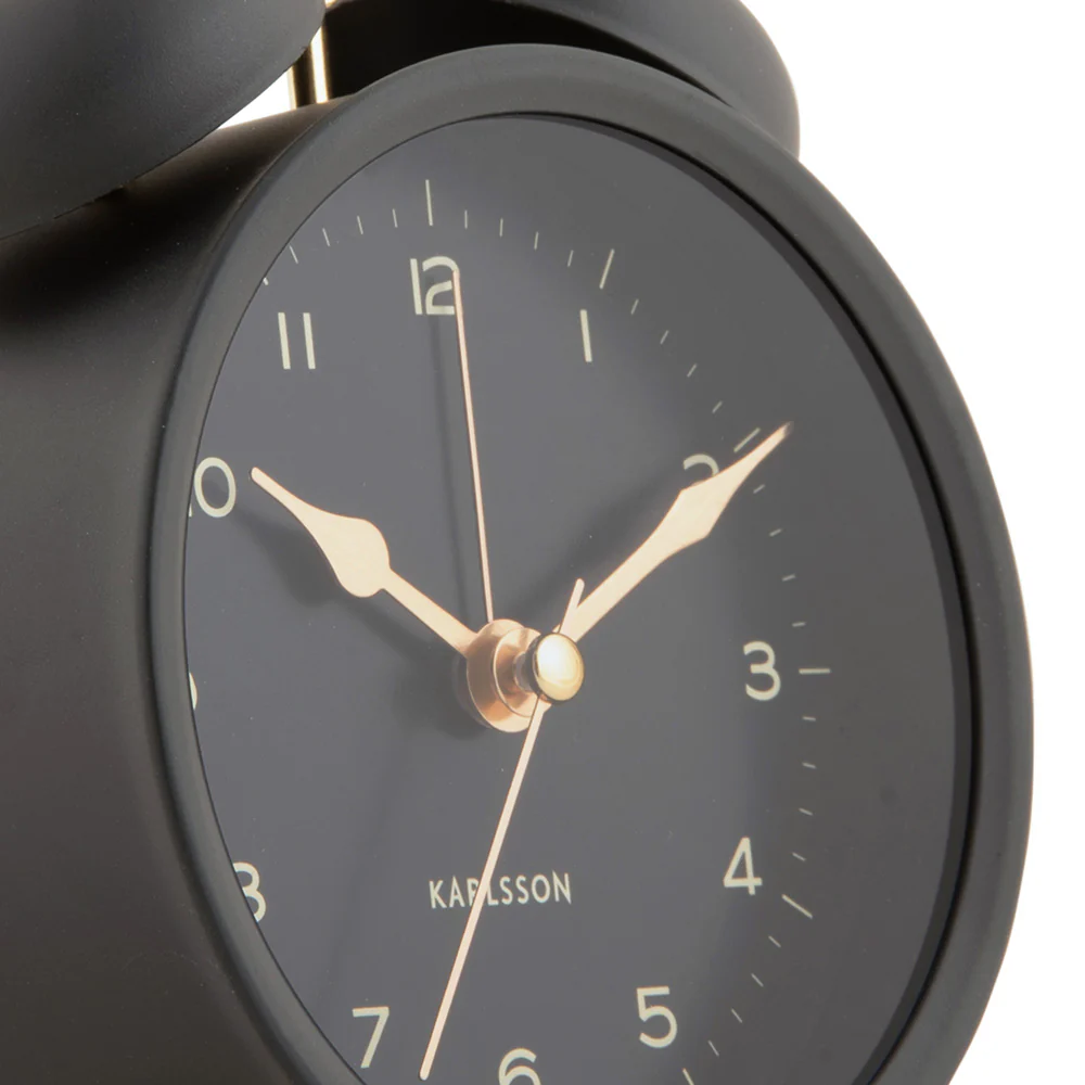 Classic Twin Bell Alarm Clock - Black - Image 3