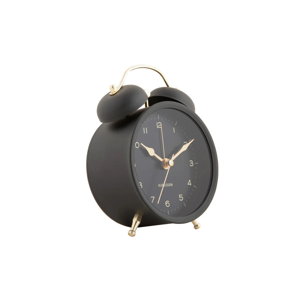 Classic Twin Bell Alarm Clock - Black - Image 4