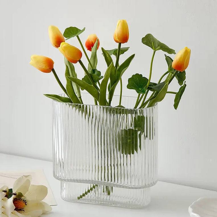 Clear Lines Rectangular Glass Vase