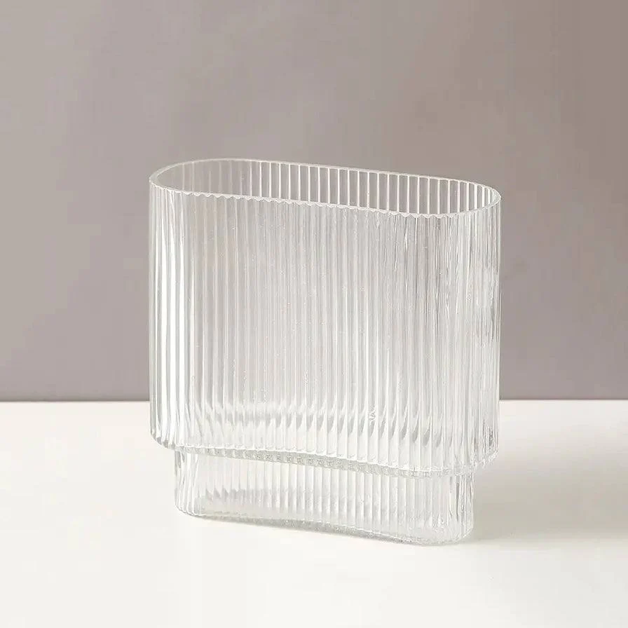 Clear Lines Rectangular Glass Vase - Image 5